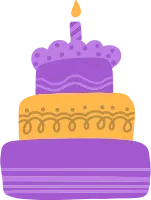 Birthday Cake Cute Hand Drawn Illustration