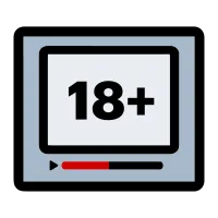 Adult Content Video Screen Icon