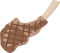 Ribs Steak Eid Al Adha Cute Hand Drawn Illustration