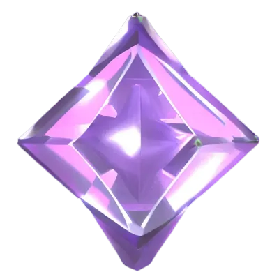 Purple Glowing Diamond