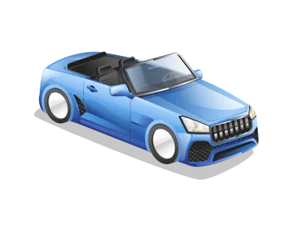 Isometric flat 3d concept luxury sports car model character illustration