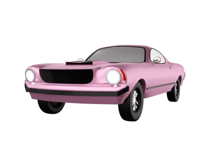 Vintage classic sport car.3D rendering