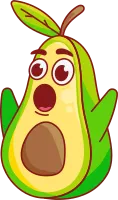 Anthropomorphic Avocado Illustration