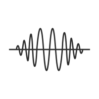 amplitude wave sign vector icon design template