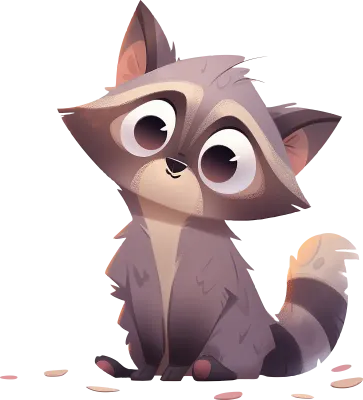 A cartoon cat with a funny face sits in front of a grid that says fox.