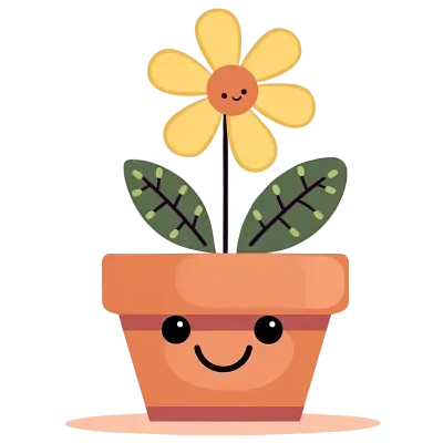 Cute Flower in a Terracotta Pot