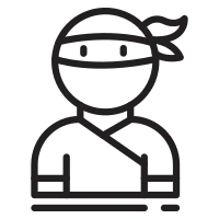 ninja outline icons