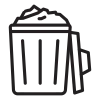 Trash outline icons