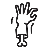 Zombie outline icons