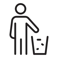 Trash outline icons