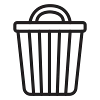 Trash outline icons