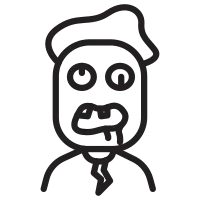 Zombie outline icons