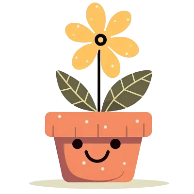 Cute Flower in a Terracotta Pot
