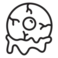 Zombie outline icons