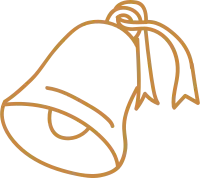 Single Christmas Bell Decoration Line Art