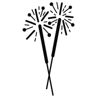 Firework Stick Silhouette Illustration