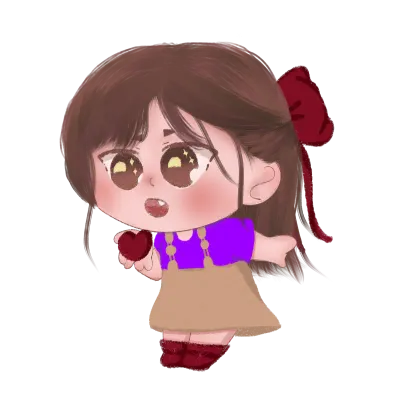 cartoon woman holding heart