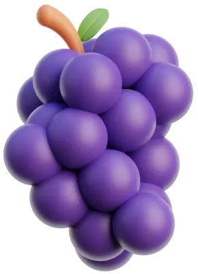 Grapes 3D illustration