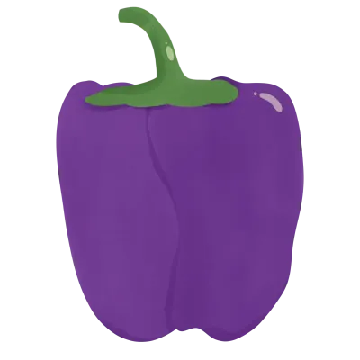 Bell peppers purple