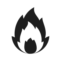 fire burning simple hot silhouette