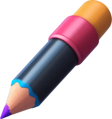 3D School Element Pencil