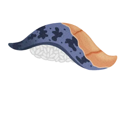 Japanese Eel sushi, Paper texture