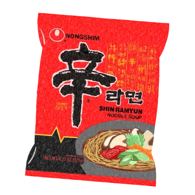Food Instant Noodle Ramyoen Shin Ramyun Noodle Soup Night Meal At Hangang Hand Drawn Illustration