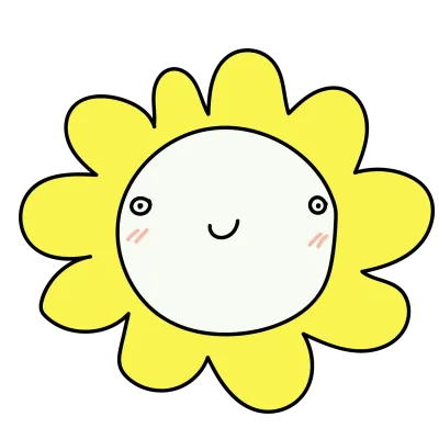 cute smile sunflower