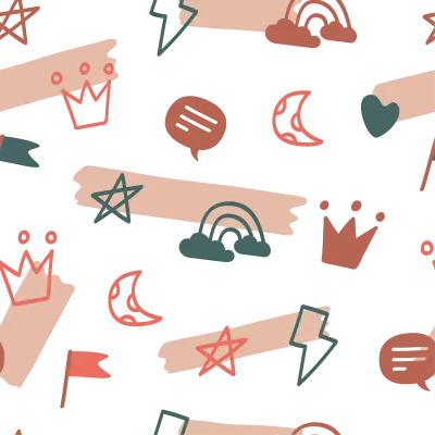 cute element pattern hand drawn