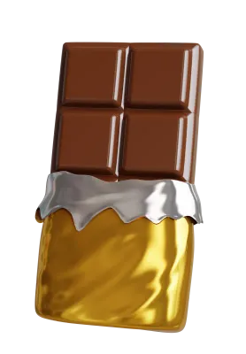 3d chocolate bar.