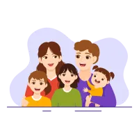 Family Values Vector Illustration