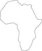 Africa continent outline