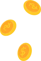 Gold dollar coins float