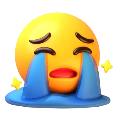 Loudly Crying Face 3D Emoji Illustrations Pack