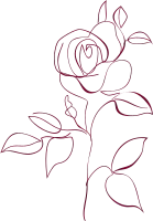 rose line art flower minimalist black and white