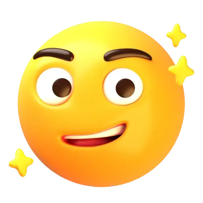 Smirking face 3D Emoji Illustrations Pack