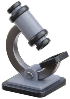 Microscope 3D icon