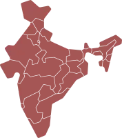 drawing of india map.