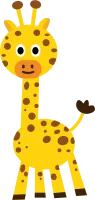 Cute Giraffe Children animal G alphabet