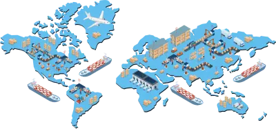 Global logistics network.