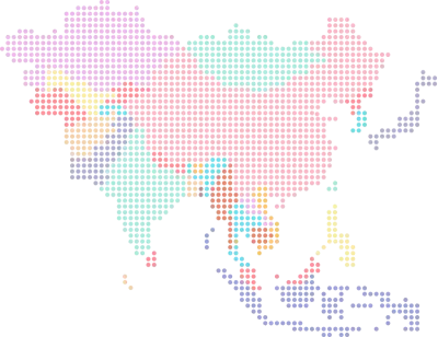 asia map 아시아 지도