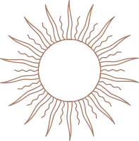 Boho Sun Line Art