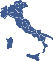 doodle freehand drawing of italy map.