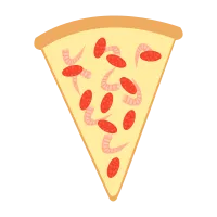 slice of pizza different taste good and delicious illustration