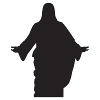 jesus silhouette vector