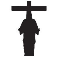 jesus silhouette vector