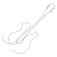 Musical Instrument Line Art