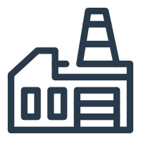 Factory icon representing industry and production icon