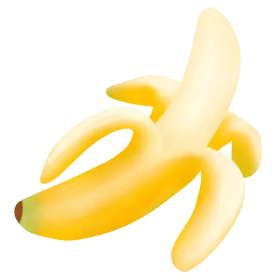 Hand drawn cute art banana fruit