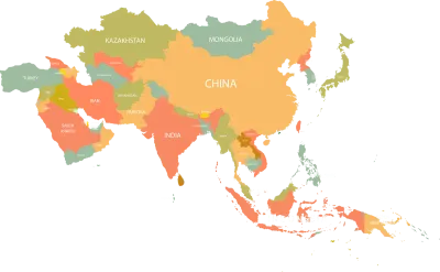 asia map 아시아 지도